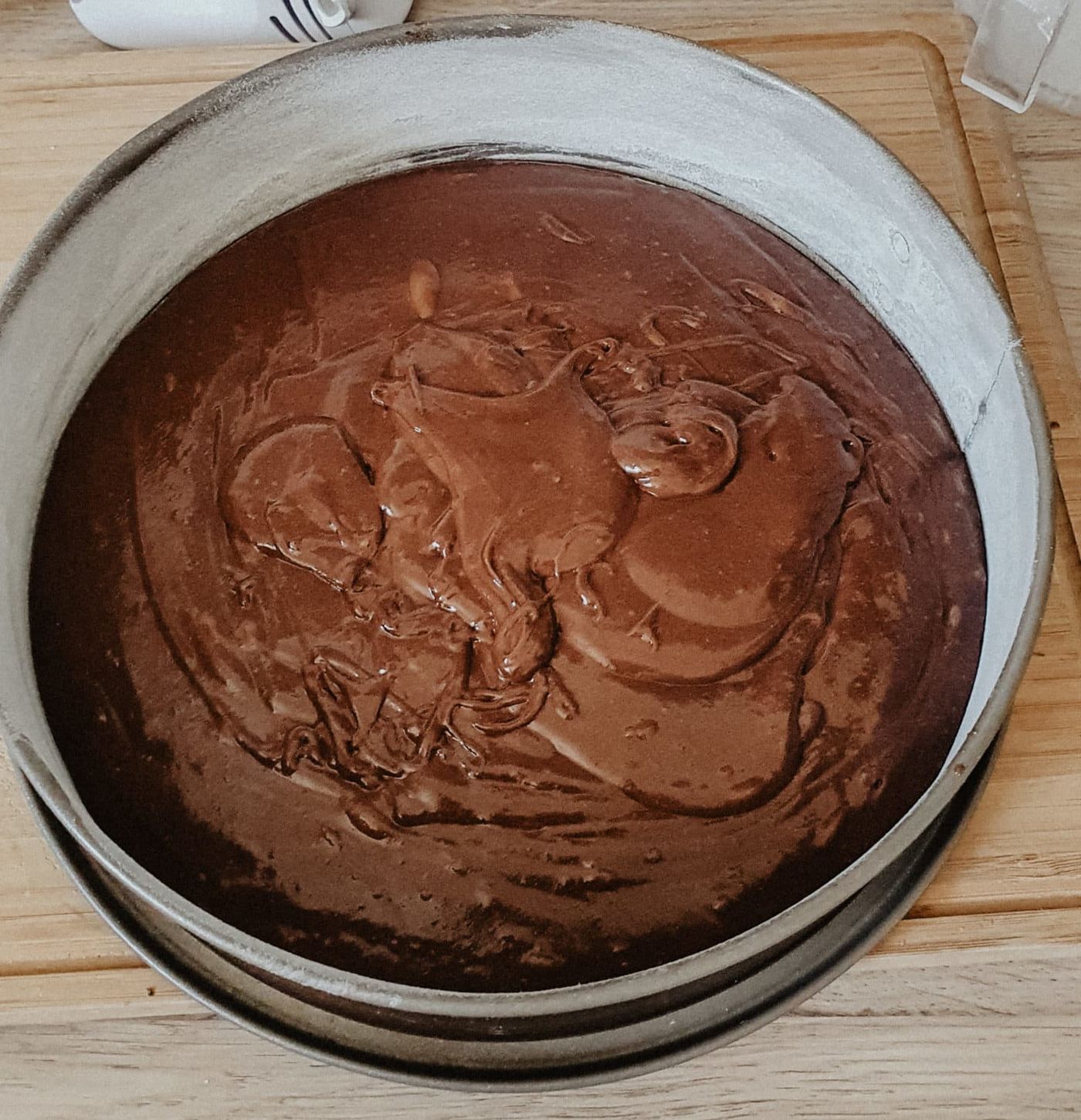 Pâte à brownie dans le moule