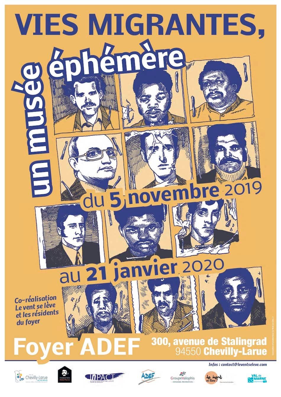 Affiche de l'exposition Vies Migrantes