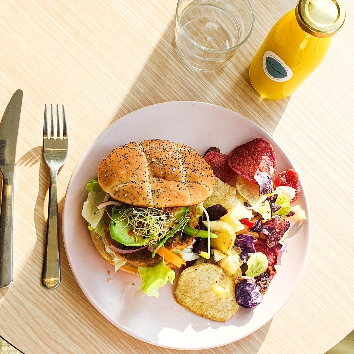 Burger végétal du salon de thé