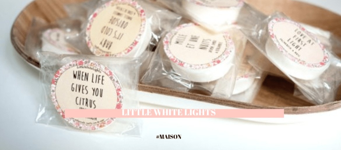 Little White Lights | bougies et galets de cires parfumés par Marion Elie